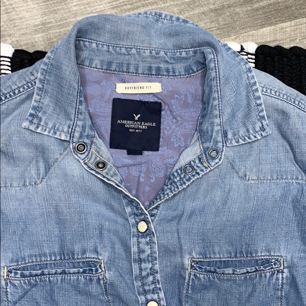 American Eagle Outfitters Jean Shirt size XS - Picture 3 of 6